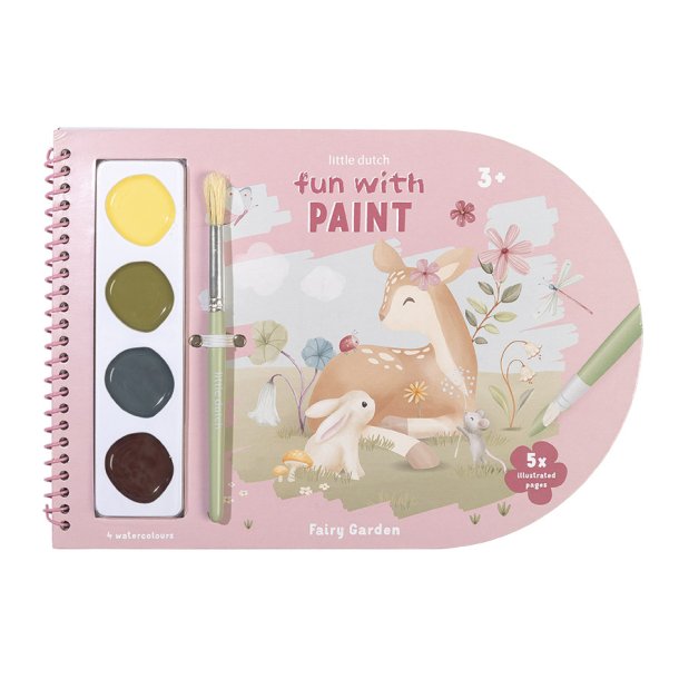 Little Dutch - Vandfarve malebog Fairy Garden