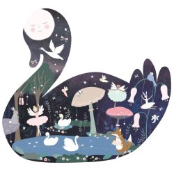 Floss &amp; Rock - Puslespil m. formet motiv &amp; ske 40 brikker - Enchanted