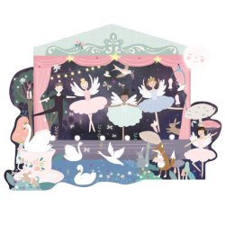 Floss &amp; Rock - Puslespil m. formet motiv &amp; ske 80 brikker - Enchanted