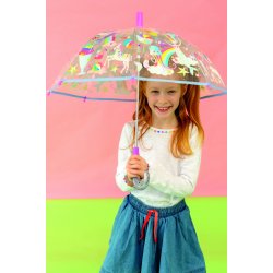 Floss &amp; Rock - Paraply m. farveskift - Fantasy Transparent