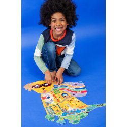 Floss &amp; Rock - Puslespil m. formet motiv &amp; ske 40 brikker - Pets^