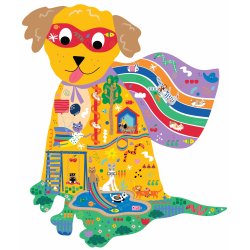 Floss &amp; Rock - Puslespil m. formet motiv &amp; ske 40 brikker - Pets^