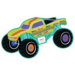 Floss &amp; Rock - Puslespil m. formet motiv &amp; ske 20 brikker - Cars "Monster Truck"