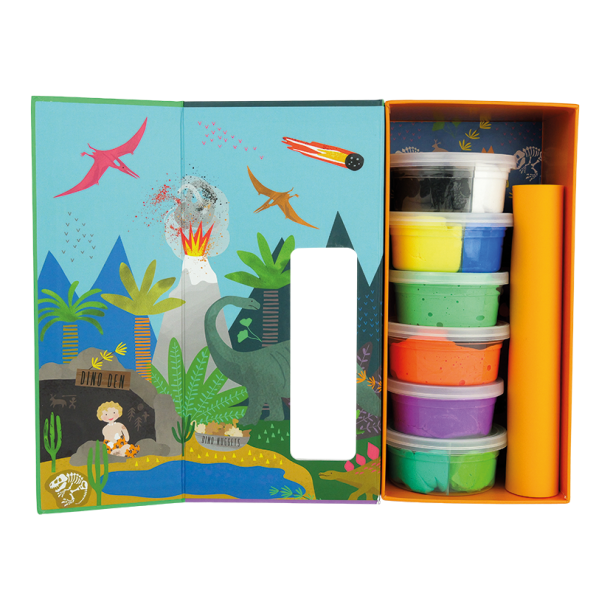 Floss &amp; Rock - Selvhrdende ler - Dino