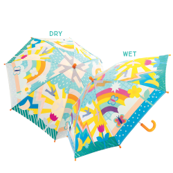Floss &amp; Rock - Paraply m. farveskift 6r+ - Rainbows