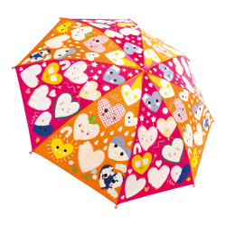 Floss &amp; Rock - Paraply m. farveskift 6r+ - Hearts