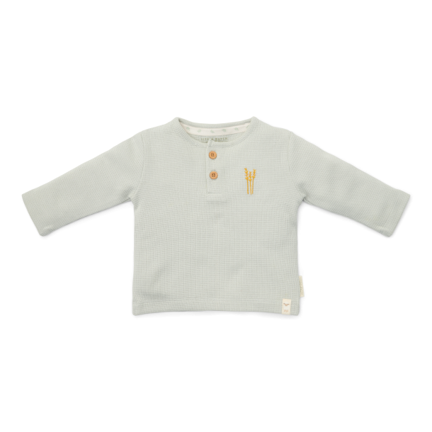 Little Dutch - T-shirt long sleeve waffle Soft Green^
