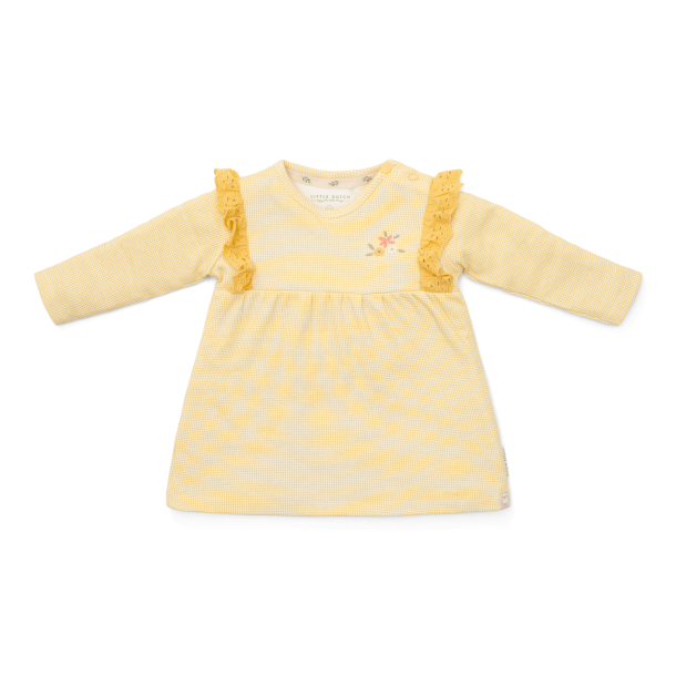 Little Dutch - Dress long sleeve Warm Yellow check^