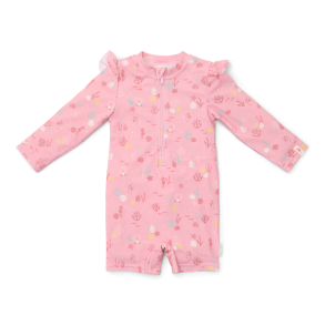 Little Dutch - Badedragt m. lange rmer UV50 -  Ocean Treasures Multi-colour - 98/104