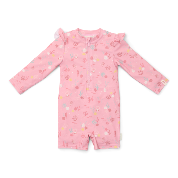 Little Dutch - Badedragt m. lange rmer UV50 -  Ocean Treasures Multi-colour - 98/104