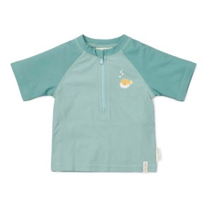 Little Dutch - Badetrje m. korte rmer UV50 -  Seashells Surf Blue - 98/104