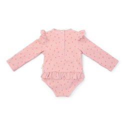 Little Dutch - Badedragt m. lange rmer UV50 -  Sunny Flowers Blush - 74/80