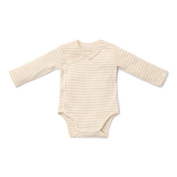 Little Dutch - Body wrap lange rmer - Soft Beige Stripe