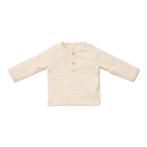 Little Dutch - T-Shirt lange rmer - Soft Beige Stripe