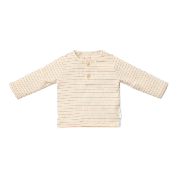 Little Dutch - T-Shirt lange rmer - Soft Beige Stripe