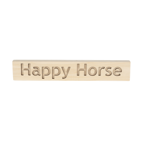 Happy Horse - Eco Friendly Wooden Logo - 35 cm^