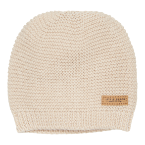 Little Dutch - Strikket baby hue Sand - str 1^
