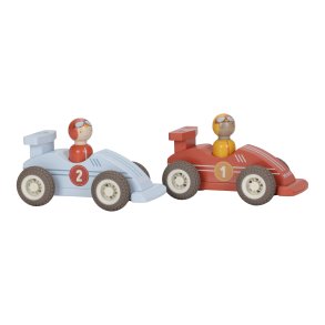 Little Dutch - Racerbiler med tr�k-slip og tr�figurer 