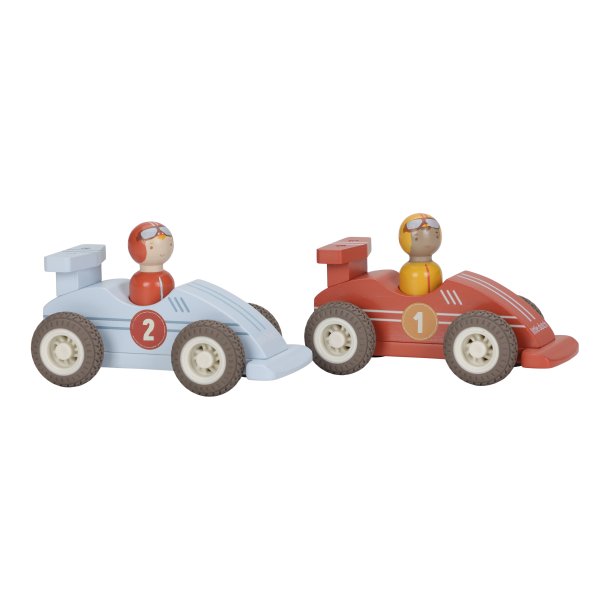 Little Dutch - Racerbiler med tr�k-slip og tr�figurer 