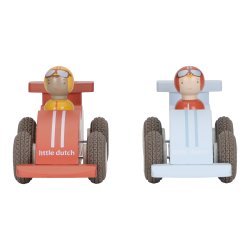 Little Dutch - Racerbiler med tr�k-slip og tr�figurer 