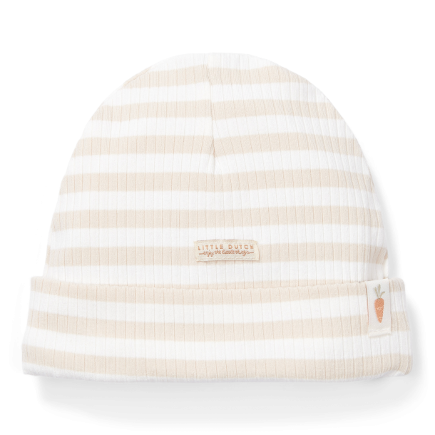 Little Dutch - Baby cap Stripe Sand/White^