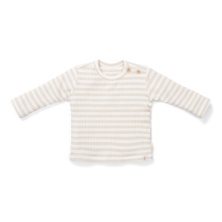 Little Dutch - T-shirt lang�rmet Stripe Sand/White^