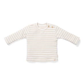 Little Dutch - T-shirt lang�rmet Stripe Sand/White^