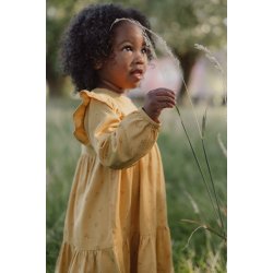 Little Dutch - Dress long sleeve Warm Yellow check^