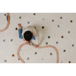 Little Dutch - Tppe Dot mixet Bl med latex bagside