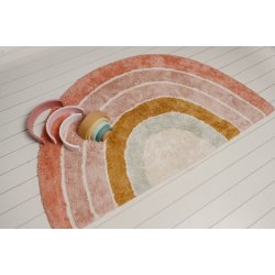 Little Dutch - Tppe Regnbueformet Pink med latex bagside