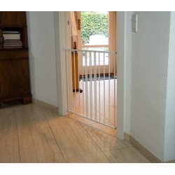 Safe &amp; Care - Skruemonteret sikkerhedsgitter SC101 - Metal - Hvid - Plastik - Hvid - 68-106 cm