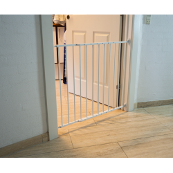 Safe &amp; Care - Skruemonteret sikkerhedsgitter SC101 - Metal - Hvid - Plastik - Hvid - 68-106 cm