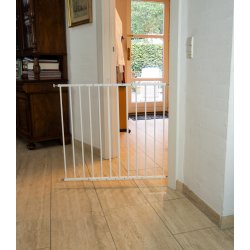 Safe &amp; Care - Skruemonteret sikkerhedsgitter SC101 - Metal - Hvid - Plastik - Hvid - 68-106 cm