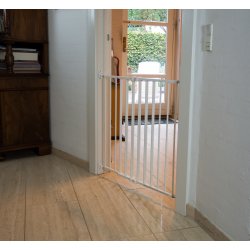 Safe &amp; Care - Skruemonteret sikkerhedsgitter SC111 - Metal - Hvid - Plastik - Hvid - 66-110 cm