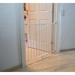 Safe &amp; Care - Skruemonteret sikkerhedsgitter SC111 - Metal - Hvid - Plastik - Hvid - 66-110 cm