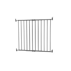 Safe &amp; Care - Skruemonteret sikkerhedsgitter SC111 - Metal - M�rkegr� - Plastik - M�rkegr� - 66-110 cm