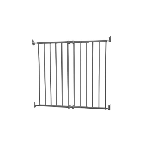 Safe &amp; Care - Skruemonteret sikkerhedsgitter SC111 - Metal - M�rkegr� - Plastik - M�rkegr� - 66-110 cm