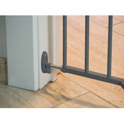 Safe &amp; Care - Skruemonteret sikkerhedsgitter SC111 - Metal - M�rkegr� - Plastik - M�rkegr� - 66-110 cm