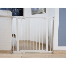 Safe &amp; Care - Presmonteret sikkerhedsgitter SC301-i - Metal - Hvid - Plastik - Hvid - 74,5-79,5 cm