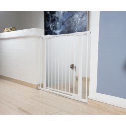 Safe &amp; Care - Presmonteret sikkerhedsgitter SC301-i - Metal - Hvid - Plastik - Hvid - 74,5-79,5 cm