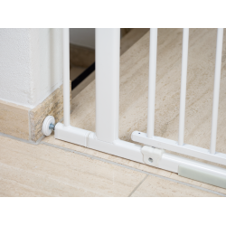 Safe &amp; Care - Presmonteret sikkerhedsgitter SC301-i - Metal - Hvid - Plastik - Hvid - 74,5-79,5 cm