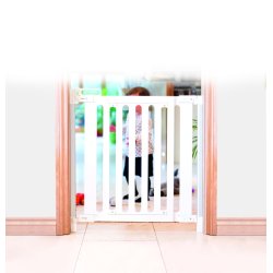 Safe &amp; Care - Skruemonteret sikkerhedsgitter SC500 - Plastik Hvid - Tr� - Hvid 76-105 cm