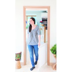 Safe &amp; Care - Skruemonteret sikkerhedsgitter SC500 - Plastik Hvid - Tr� - Hvid 76-105 cm