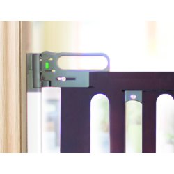 Safe &amp; Care - Skruemonteret sikkerhedsgitter SC500 - Plastik - M�rkegr� - Tr� - M�rkbrun - 76-105 cm