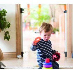 Safe &amp; Care - Skruemonteret sikkerhedsgitter SC510 - Metal - Alu-farvet - Panel - Transparent - 75-100 cm