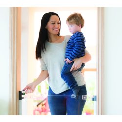 Safe &amp; Care - Skruemonteret sikkerhedsgitter SC510 - Metal - Alu-farvet - Panel - Transparent - 75-100 cm