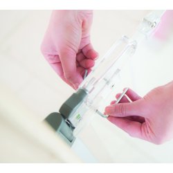 Safe &amp; Care - Skruemonteret sikkerhedsgitter SC510 - Metal - Alu-farvet - Panel - Transparent - 75-100 cm