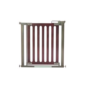 Safe & Care - Presmonteret sikkerhedsgitter SC531 - Metal - M�rkegr� - Tr� - M�rkebrun - 76-96 cm