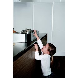 Safe &amp; Care - Selvkl�bende komfurafsk�rmning SC545 - Metal - Alu-farvet - Plastik - Sort - 57-90 cm