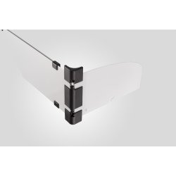 Safe &amp; Care - Selvkl�bende komfurafsk�rmning SC547 - Metal - Hvid - Plastik - Sort - 55-65 cm